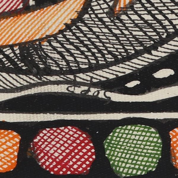 Alternate image for Signed Madhubani Fish Painting from India Fish Expedition