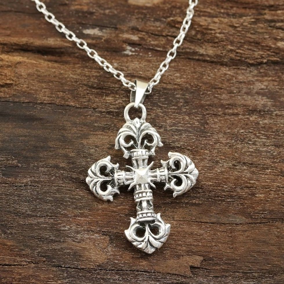 Sterling Silver Cross Pendant Necklace from 'Creative Cross'