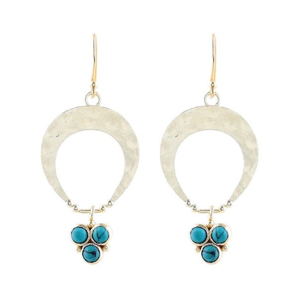 Alternate image for Gold Plated Sterling Silver and Calcite Earrings from India Bud Arches