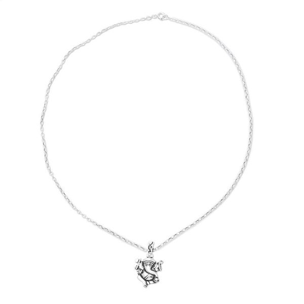 Alternate image for Sterling Silver Ganesha Pendant Necklace from India Proud Ganesha