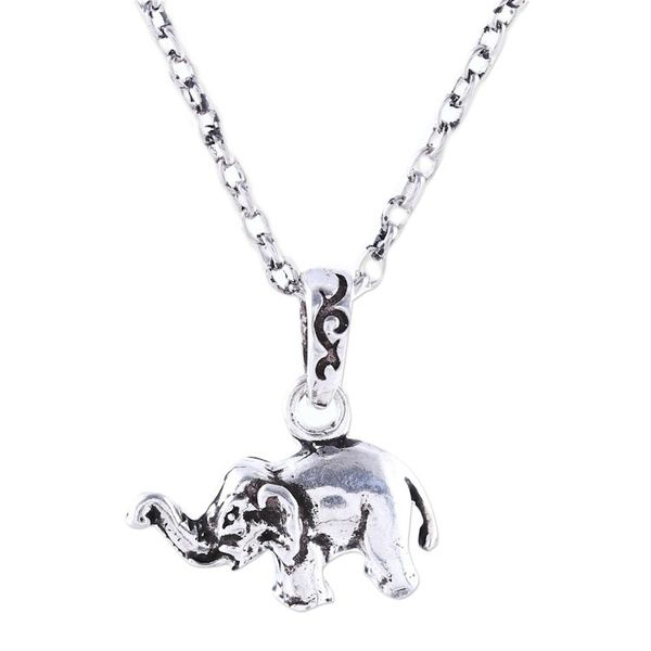 Alternate image for Sterling Silver Elephant Pendant Necklace from India Serene Elephant