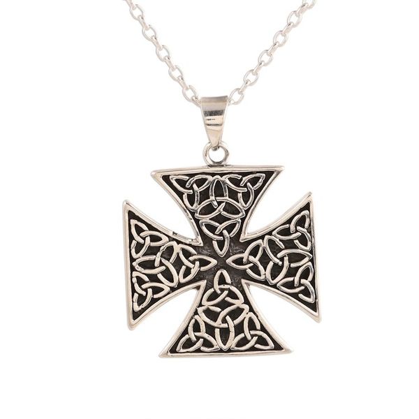 Alternate image for Celtic Cross Sterling Silver Pendant Necklace from India Celtic Reverence