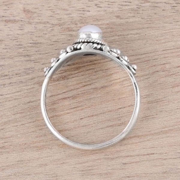 Alternate image for Dot Motif Cultured Pearl Cocktail Ring from India Peaceful Glow