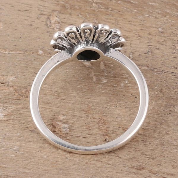 Alternate image for Floral Sterling Silver Cocktail Ring Crafted in India Blissful Allure