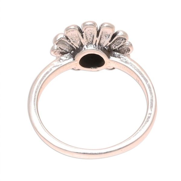 Alternate image for Floral Sterling Silver Cocktail Ring Crafted in India Blissful Allure