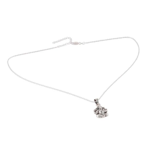 Alternate image for Ganesha Sterling Silver Pendant Necklace from India Majestic Ganesha