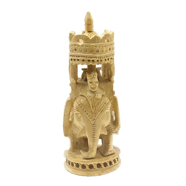 Alternate image for Hand-Carved Kadam Wood Elephant Figurine from India Royal Expedition