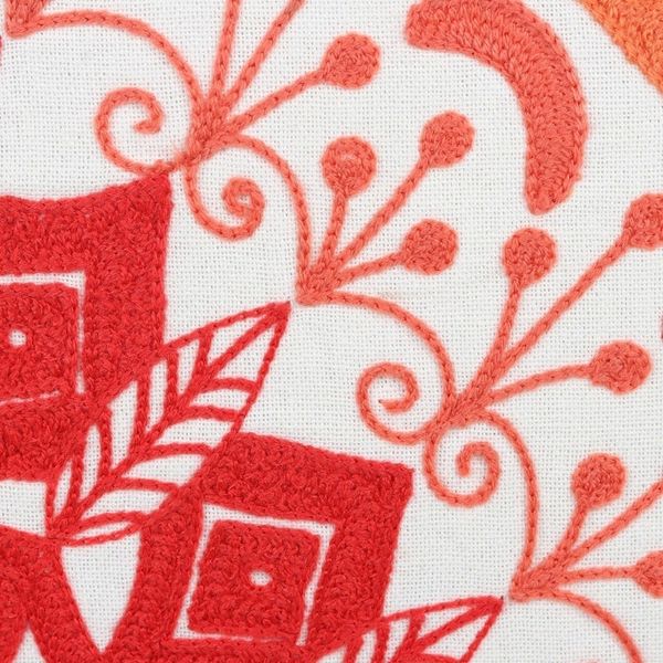 Alternate image for Embroidered Cotton Cushion Covers in Pink from India Pair Divine Orchard in Pink