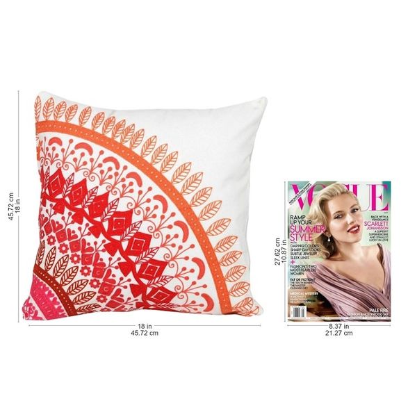 Alternate image for Embroidered Cotton Cushion Covers in Pink from India Pair Divine Orchard in Pink