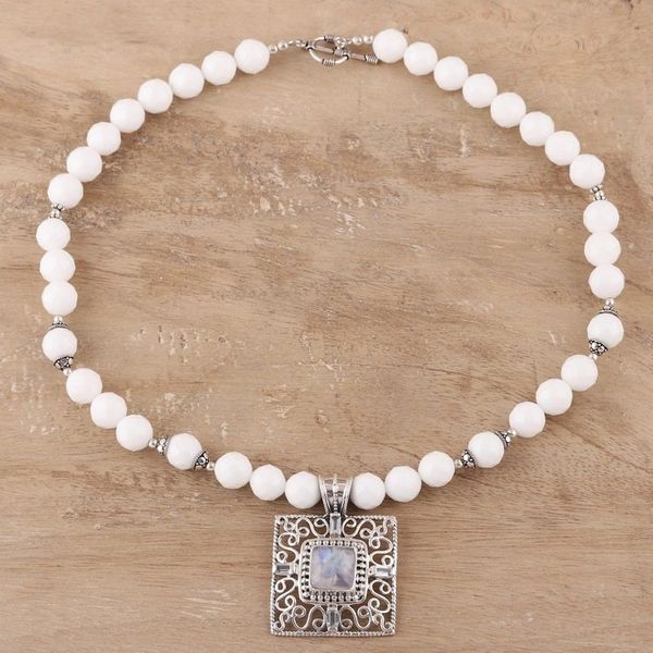 Alternate image for Multi-Gemstone Beaded Pendant Necklace from India Royal Square