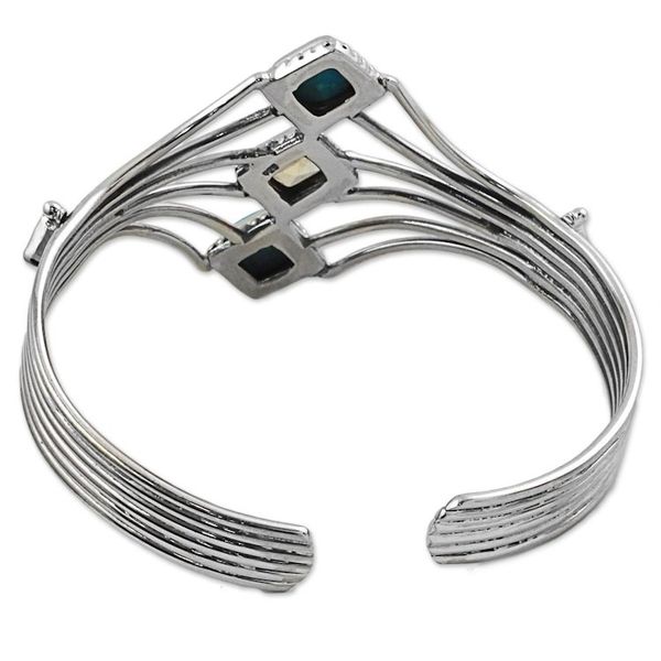 Alternate image for Composite Turquoise and Citrine Cuff Bracelet from India Sunny Allure