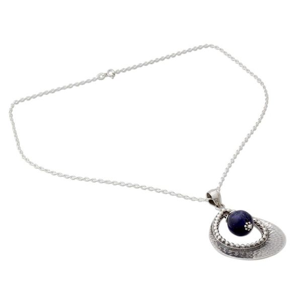 Alternate image for Lapis Lazuli in Indian Jewelry 925 Sterling Silver Necklace Jaipur Dazzle
