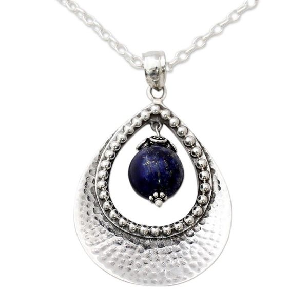 Alternate image for Lapis Lazuli in Indian Jewelry 925 Sterling Silver Necklace Jaipur Dazzle