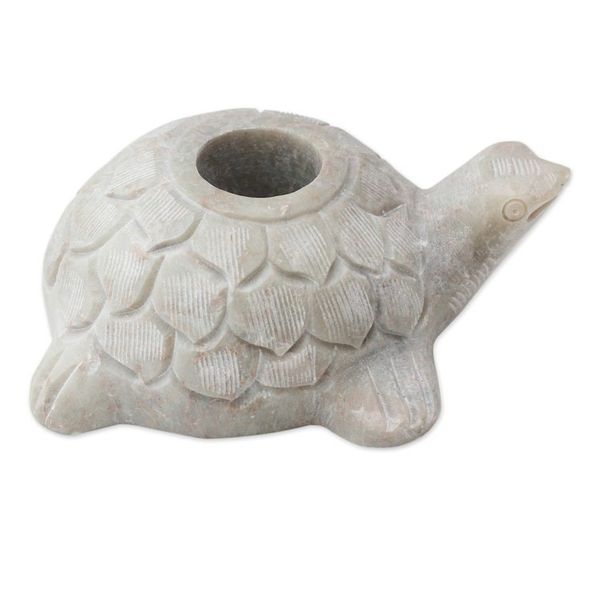 Alternate image for Turtle Candle Holders Hand Carved from Soapstone Pair Turtle Delight