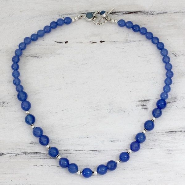 Alternate image for Blue Chalcedony Necklace Heavenly Sky