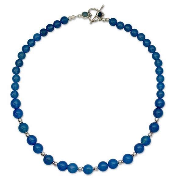 Alternate image for Blue Chalcedony Necklace Heavenly Sky