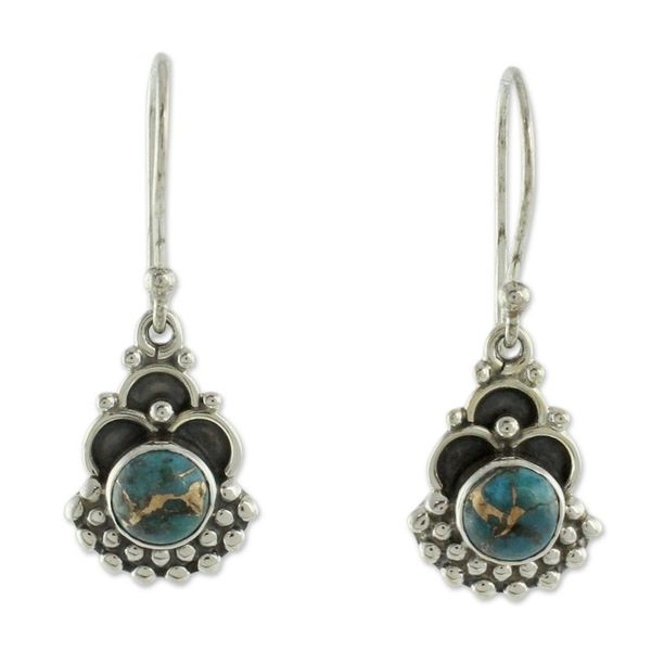 Alternate image for Sterling Silver Earrings Handcrafted with Blue Turquoise Blue Rapture