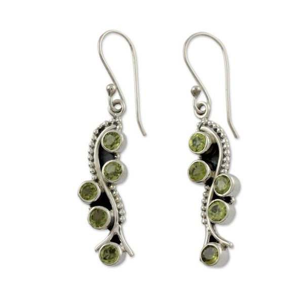 Alternate image for Sterling Silver Earrings with Peridot 2.5 Carats Natural Glow