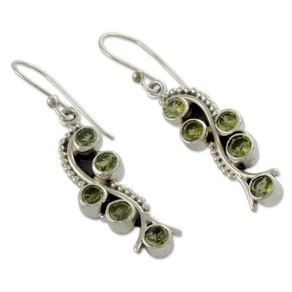 Alternate image for Sterling Silver Earrings with Peridot 2.5 Carats Natural Glow