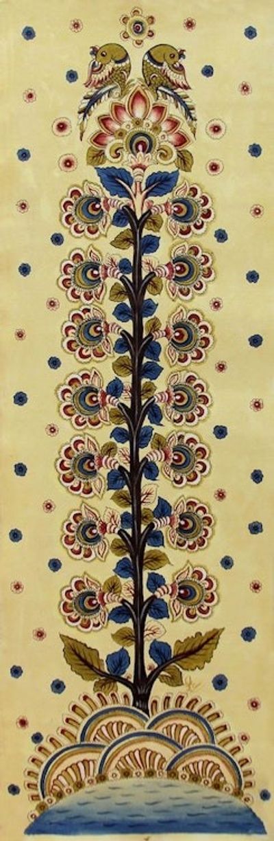 Alternate image for Limited Edition Kalamkari Style Painting from India Celebration III