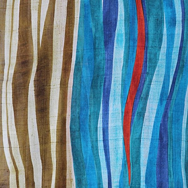 Alternate image for Modern Bishnupur Handwoven Silk Print Shawl from Bengal Dhau in Blue