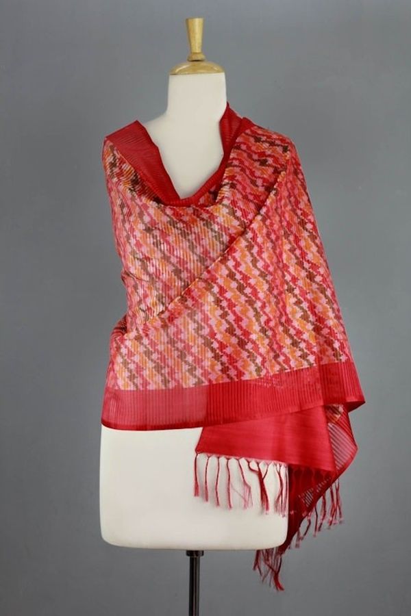 Alternate image for Indian Silk Shawl Wrap Flames of Desire
