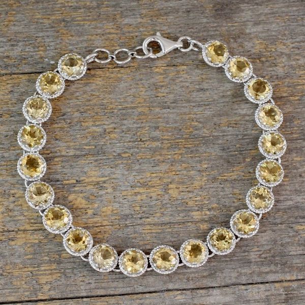 Alternate image for Tennis Bracelet Set with 21 Carats of Citrine Gemstones Golden Enchantment