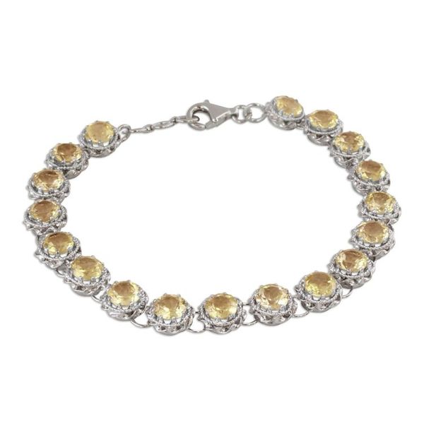Alternate image for Tennis Bracelet Set with 21 Carats of Citrine Gemstones Golden Enchantment