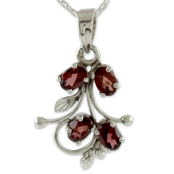 Alternate image for India Jewelry Garnet Pendant Necklace Sonnet