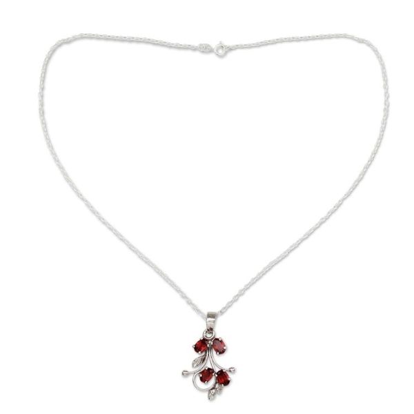 Alternate image for India Jewelry Garnet Pendant Necklace Sonnet