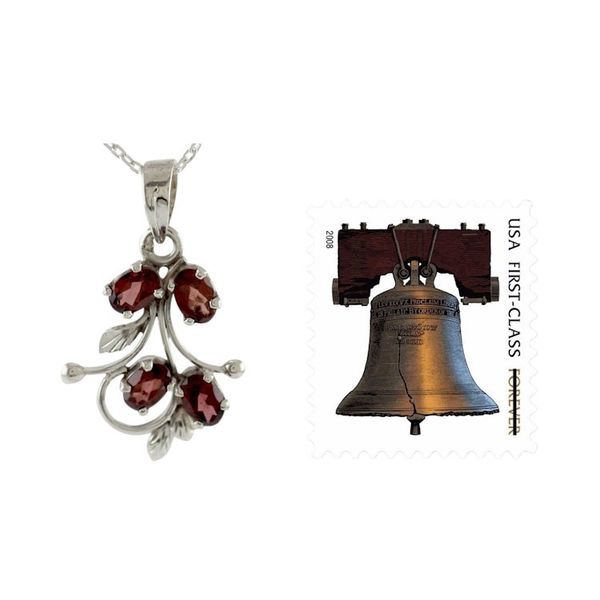 Alternate image for India Jewelry Garnet Pendant Necklace Sonnet