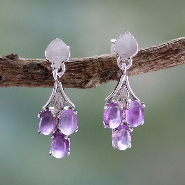 Alternate image for Amethyst Dangle Earrings Perfect Trio