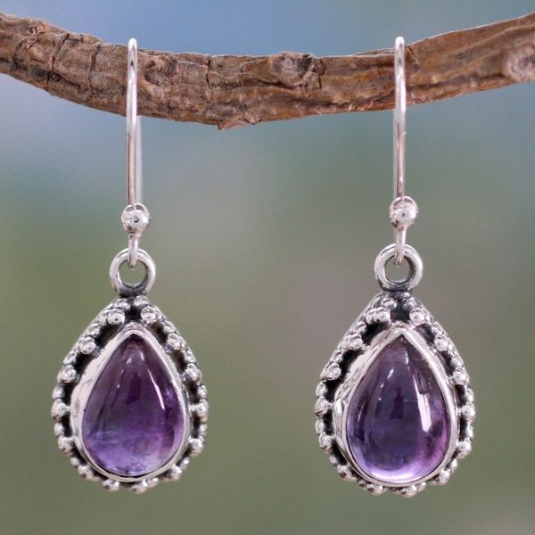 Alternate image for Fair Trade Amethyst Earings Kiss Me