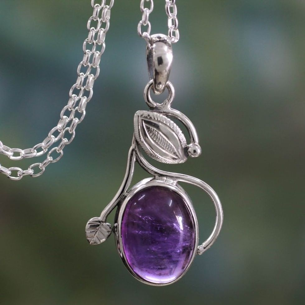 Amethyst Necklace 'Impassioned Plum'