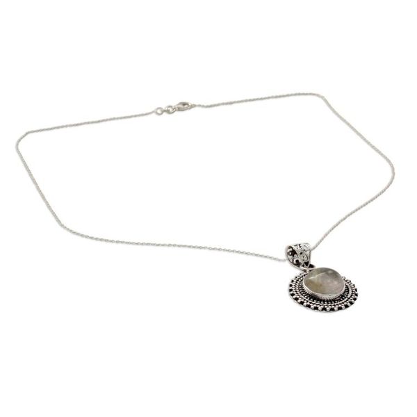 Alternate image for Rutilated Quartz Pendant Necklace in Sterling Silver Golden Hair