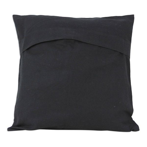 Alternate image for 2 Black Cotton Chainstitch Embroidery Floral Cushion Covers Blue Cockatoos