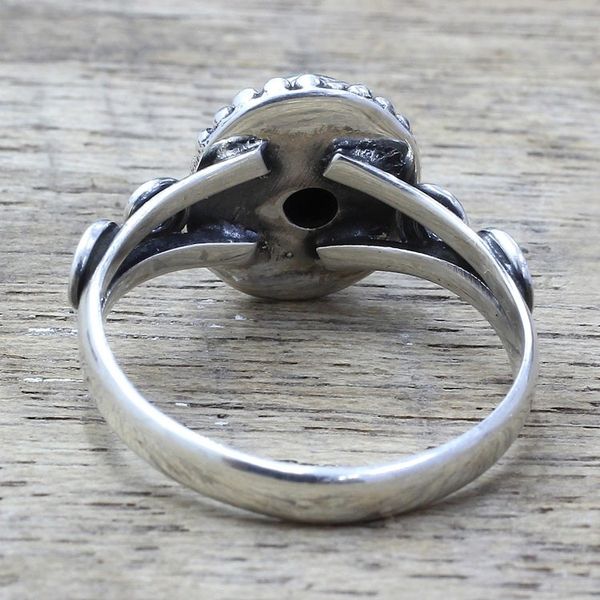 Alternate image for Artisan Designed Sterling Silver and Malachite Cocktail Ring Hypnotic Forest