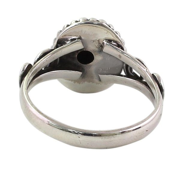 Alternate image for Artisan Designed Sterling Silver and Malachite Cocktail Ring Hypnotic Forest