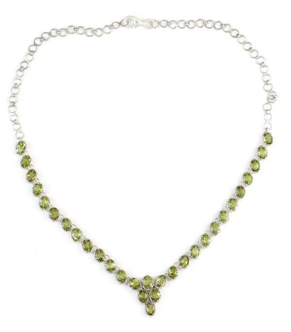 Alternate image for Peridot pendant necklace Cascading Light
