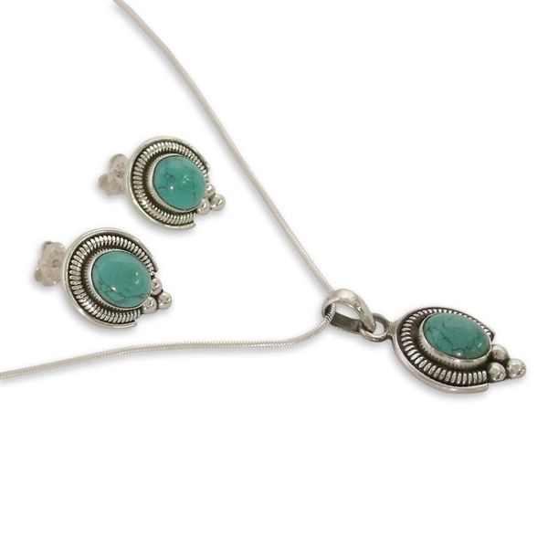 Alternate image for Sterling Silver Earrings and Necklace Jewelry Set Song of Joy