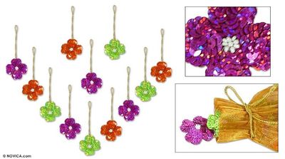 Main image for Beadwork ornaments Set of 12 Sparkling Petals