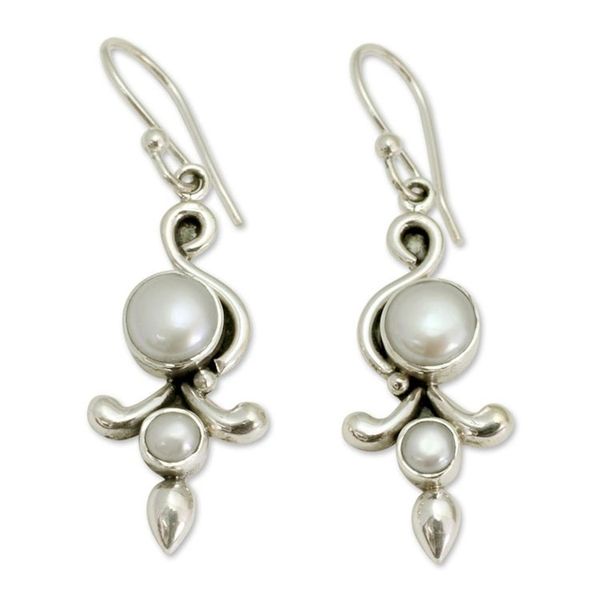 Alternate image for Pearl Earrings from India Jewelry Collection Cloud Song