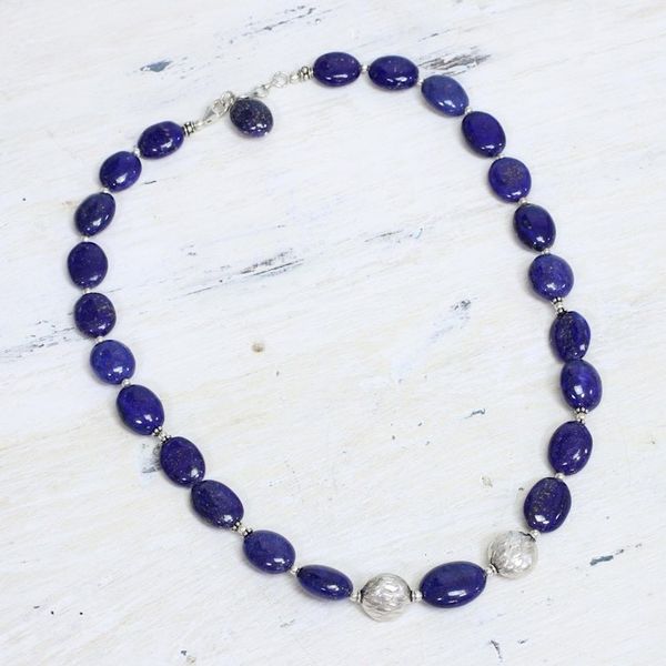 Alternate image for Lapis Lazuli Strand Necklace Forever Indigo