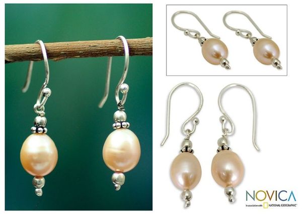 Alternate image for Pearl dangle earrings Dawn Destiny