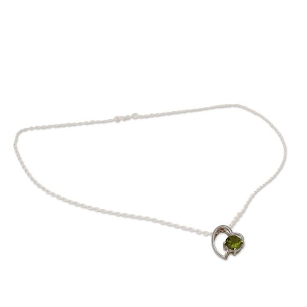 Alternate image for Indian Heart Jewelry Sterling Silver and Blue Topaz Necklace Promise of Love