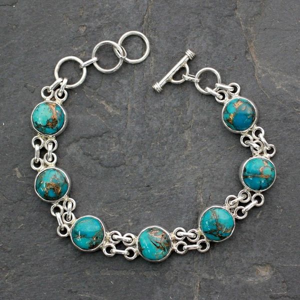 Alternate image for Silver and Comp Turquoise Bracelet from India Jewelry Sky Paths
