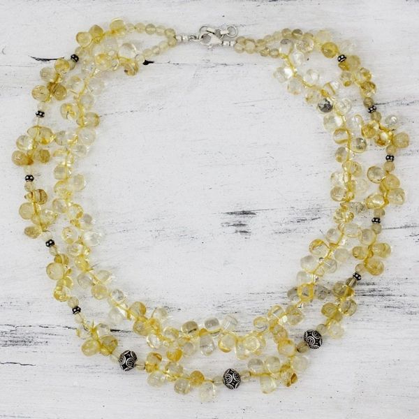 Alternate image for Citrine strand necklace Sunny Wisdom