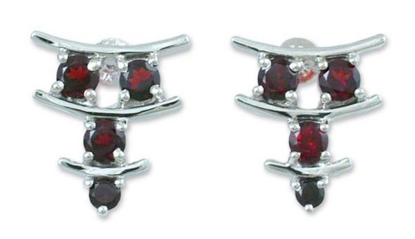 Alternate image for Garnet earrings Scarlet Stars