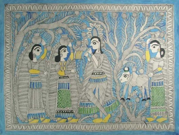 Alternate image for Madhubani painting On a Sunny Day