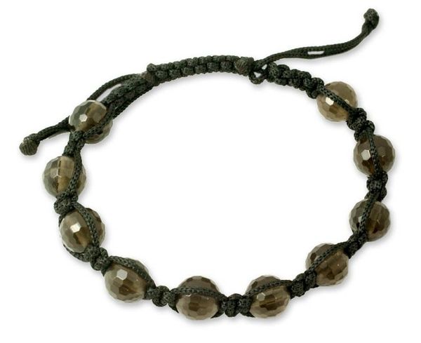 Alternate image for Smoky Quartz Shambhala-style Bracelet Joyful Oneness